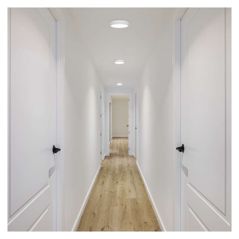 LED prisadené svietidlo, kruhové, biele, 12,5W, Neutrálna biela