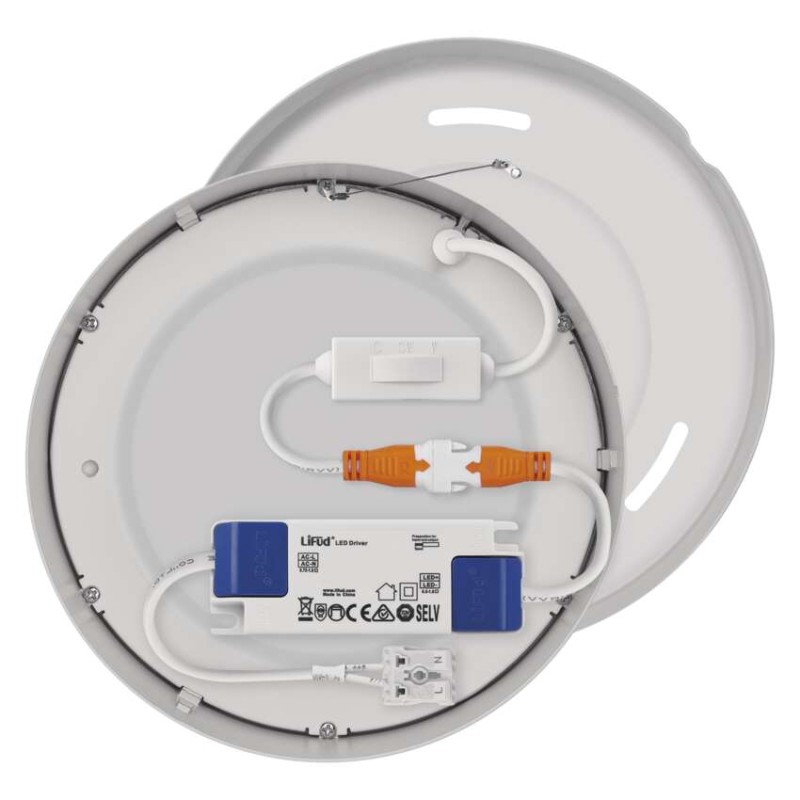 Panel LED natynkowy NEXXO, okrągły, biały, 12,5W, CCT