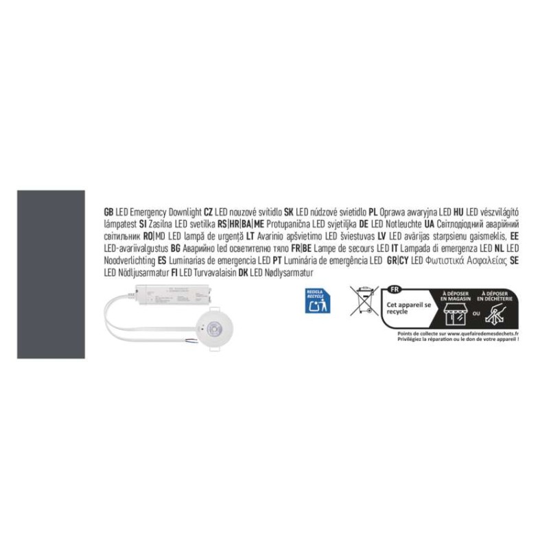 LED-avariivalgusti ORSU 1W, 130lm, 3 h