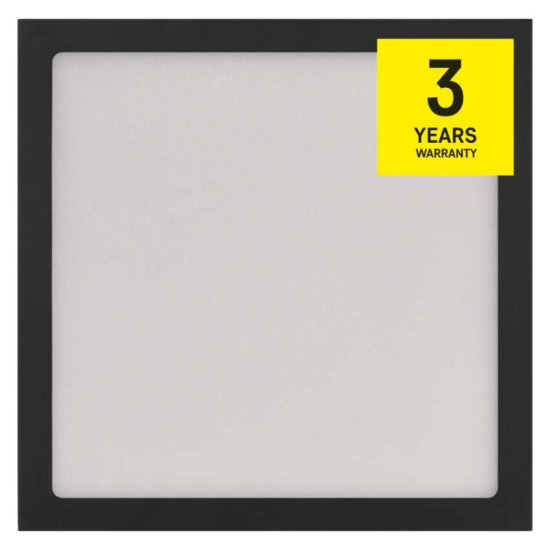 LED panel NEXXO,nadometni,  kvadratni, črn, 12,5W, nastavljiva CCT