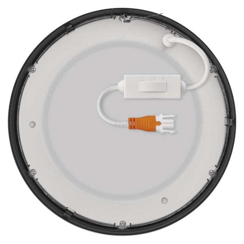 LED panel NEXXO,nadometni,  okrogli, črn, 12,5W, nastavljiva CCT