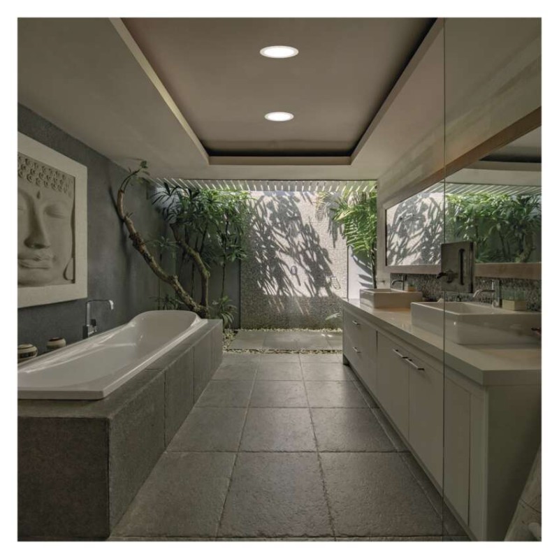 LED vstavané svietidlo NEXXO, kruhové, biely, 12W, teplá biela