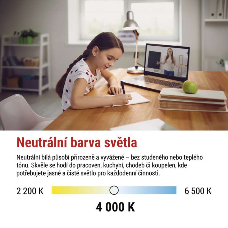 LED žárovka Classic svíčka / E14 / 2,2 W (25 W) / 250 lm / neutrální bílá