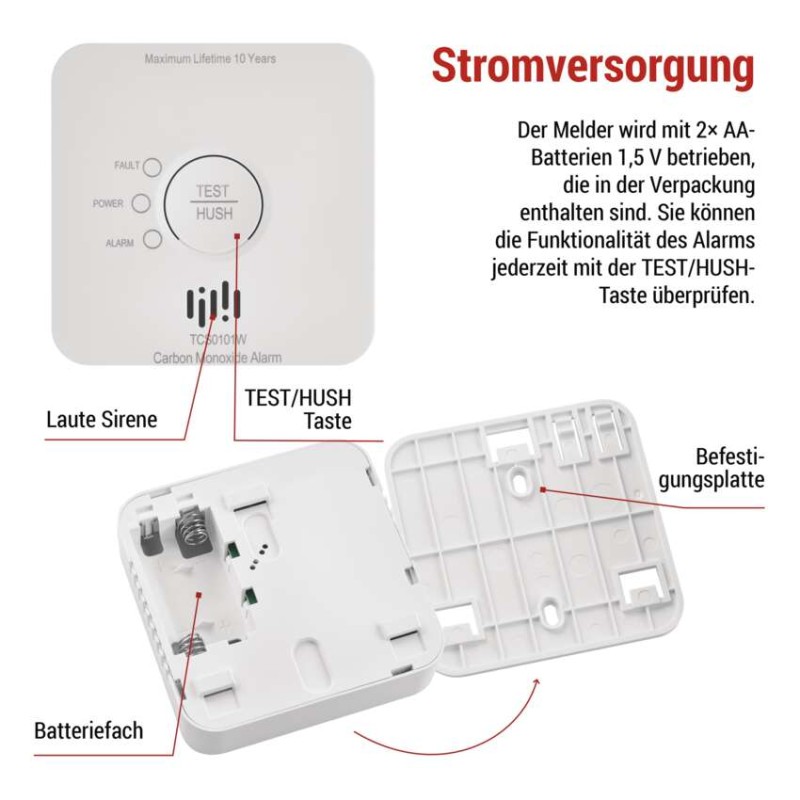 GoSmart CO Melder TCS0101W mit WiFi