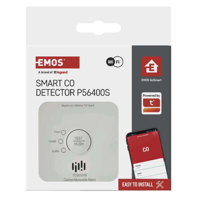 GoSmart Detektor oxidu uhelnatého TCS0101W s WiFi