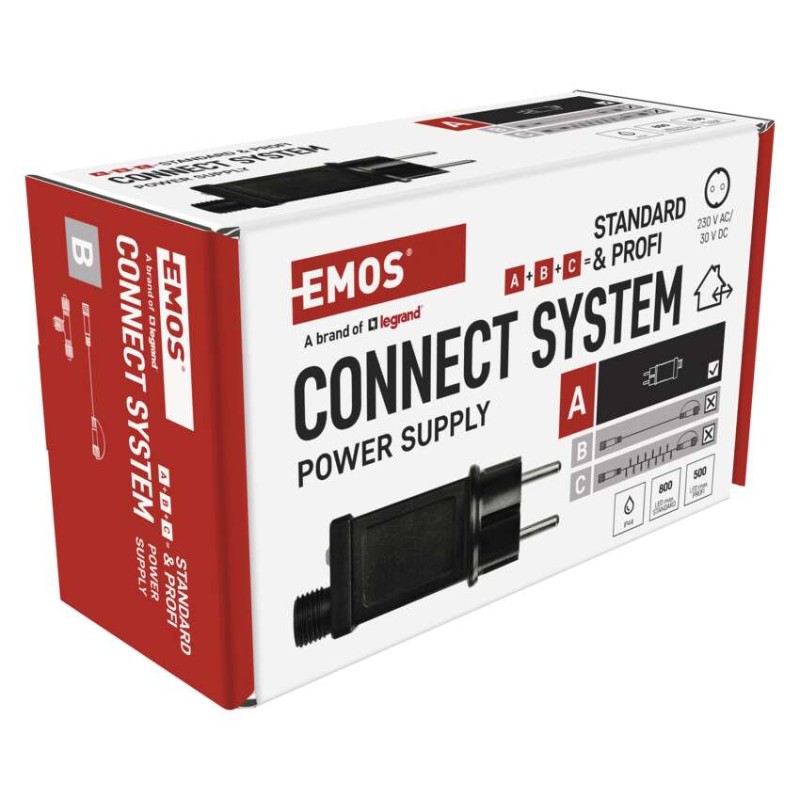 Napájecí zdroj pro vánoční spojovací osvětlení Standard/Profi, venkovní i vnitřní, časovač