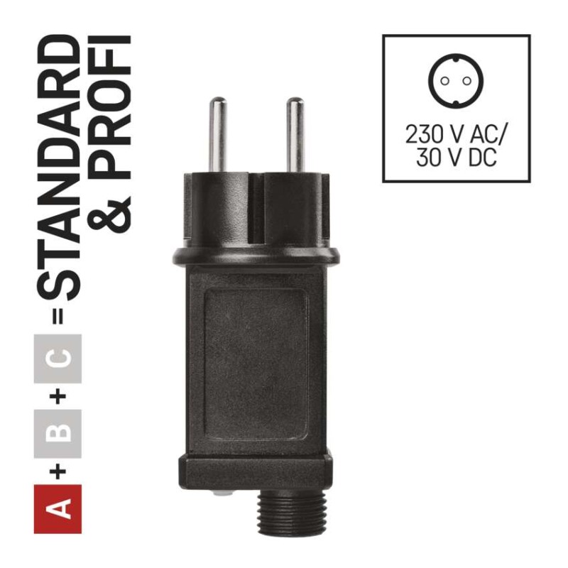 Napájací zdroj pre vianočné spojovacie osvetlenie Profi, vonkajšie aj vnút., čas.