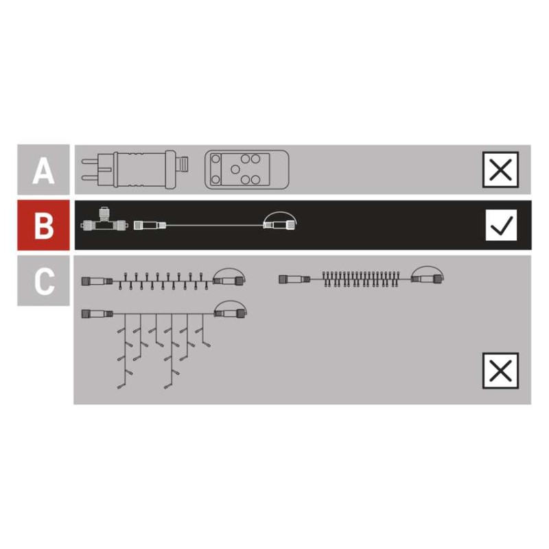 Predlžovací kábel pre spojovacie reťaze Profi čierny, 10 m, vonkajší aj vnútorný
