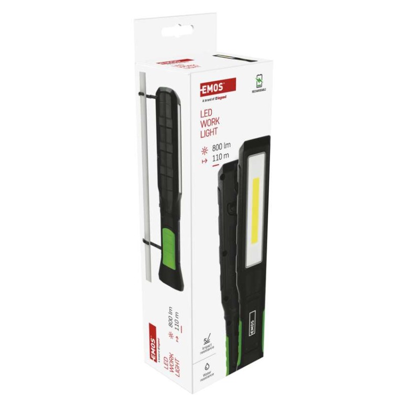 COB LED+LED nabíjecí svítilna P4544, 800 lm, 2000 mAh