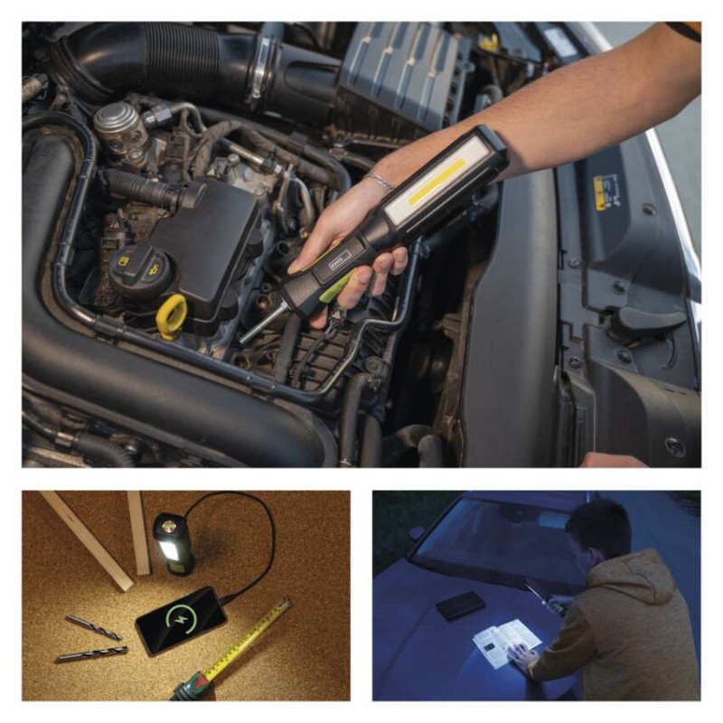 COB LED+LED nabíjecí svítilna P4544, 800 lm, 2000 mAh