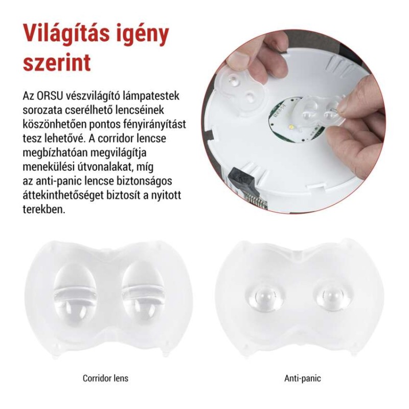 EMOS LED vészvilágító lámpatest ORSU 6W 450 lm 3 óra