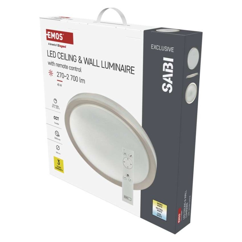 LED přisazené svítidlo SABI, kruhové 45W, stmív. se změnou CCT
