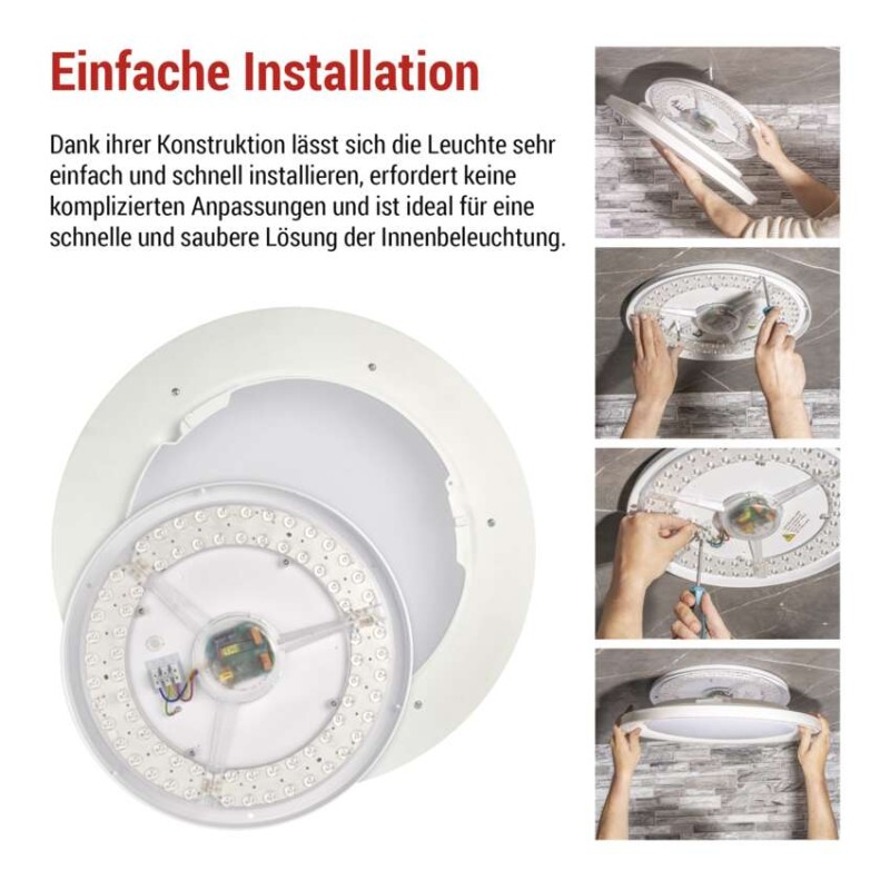 LED Deckenleuchte REMI, rund, 45W, dimmbar, warm/neut./kaltweiß