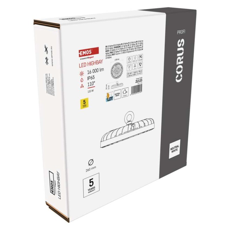 EMOS LED HIGHBAY ipari mennyezeti lámpa CORUS 133W