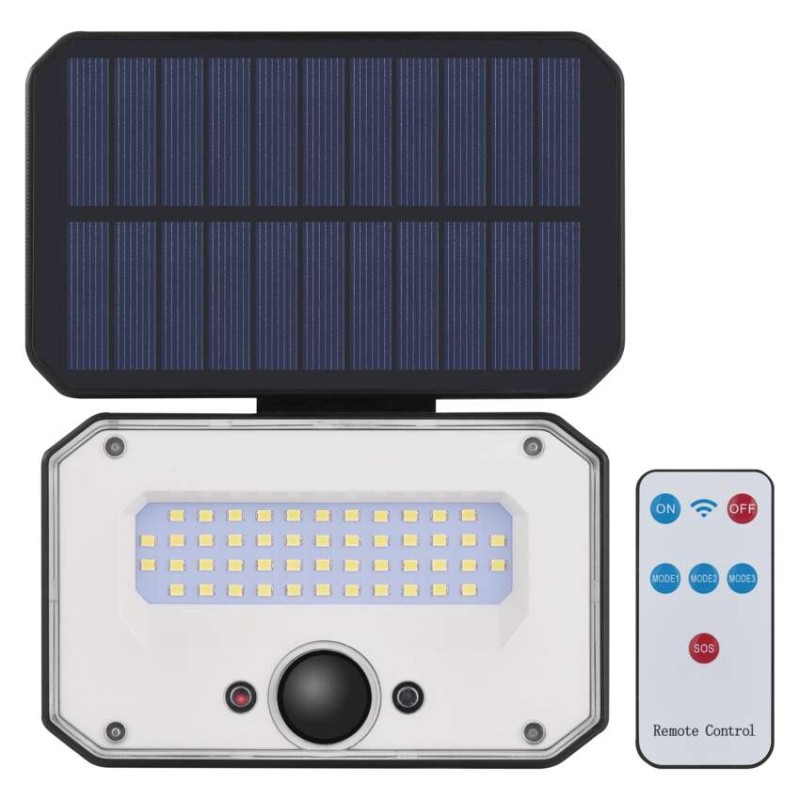 Naświetlacz LED Garden SPILO solarny z PIR, 1500 lm, ciepła biel