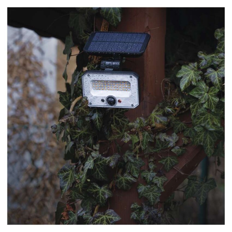 Naświetlacz LED Garden SPILO solarny z PIR, 1500 lm, ciepła biel