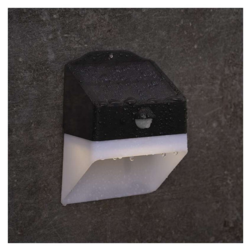 EMOS LED SOLAR lámpatest LUNIS PIR, 200lm IP65 természetes fehér