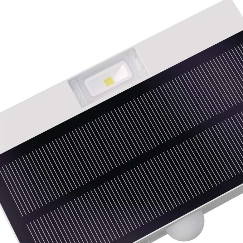 Oprawa LED Garden BRIXO solarna z PIR, 350 lm, NW, biała