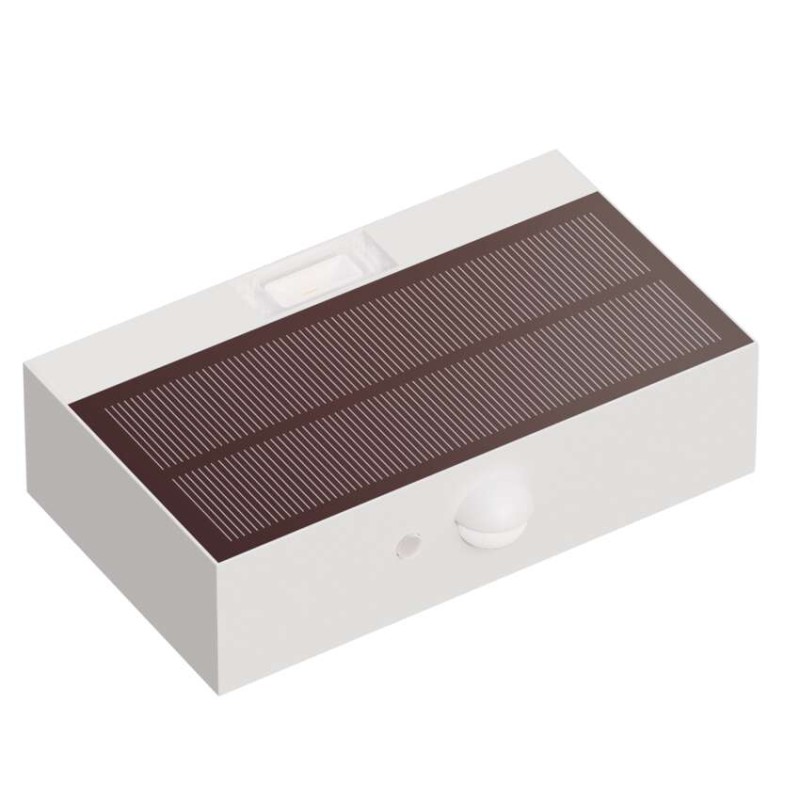 Oprawa LED Garden BRIXO solarna z PIR, 350 lm, NW, biała