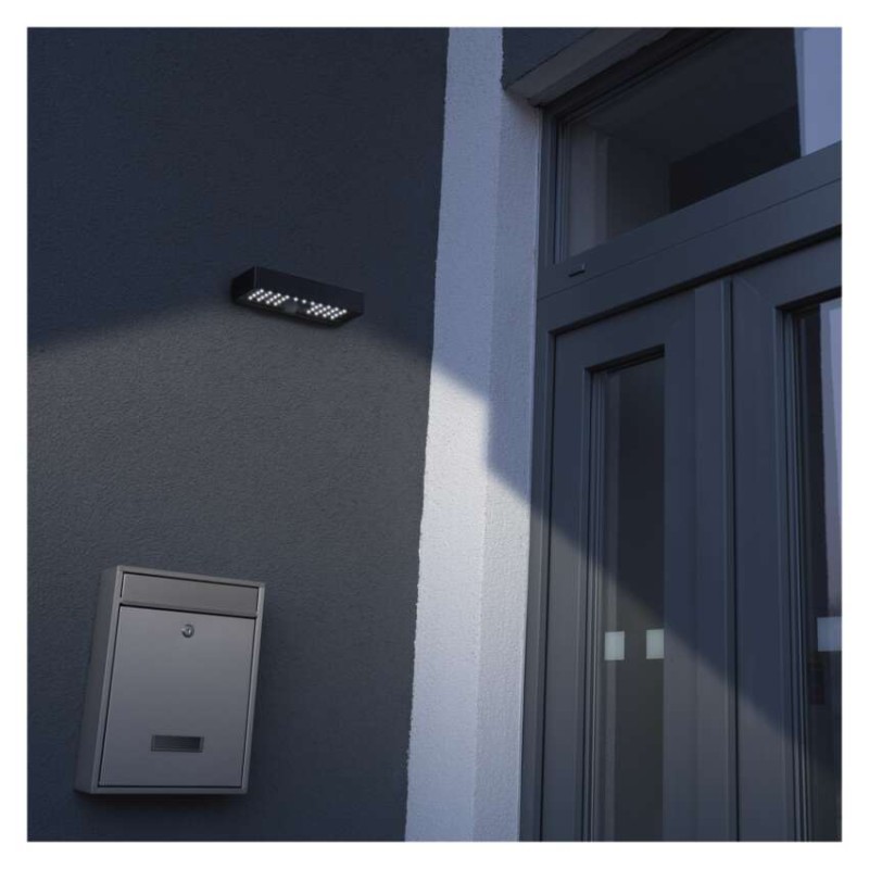 Oprawa LED Garden BRIXO solarna z PIR, 900 lm, NW, czarna