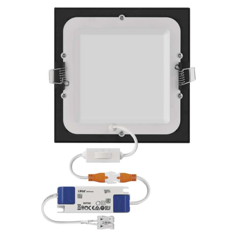 LED-valgusti NEXXO must, 17 x 17 cm, 12,5 W, soe/neutraalne valge