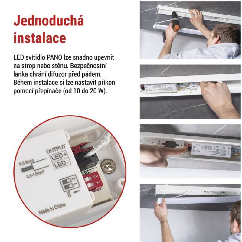 LED lineární svítidlo PANO 20W neutrální bílá