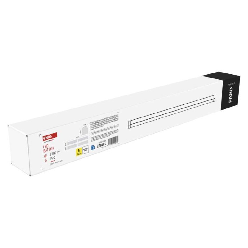 LED lineárne svietidlo PANO 20W, neutrálna biela