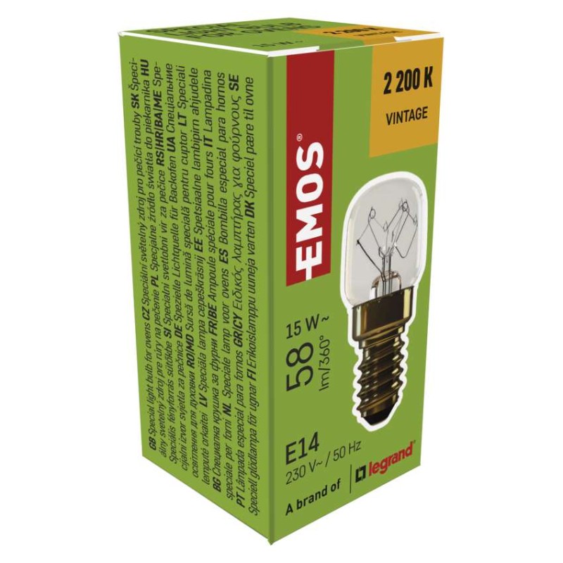 Žárovka do pečicí trouby T22 / E14 / 15 W / 58 lm / 300 °C