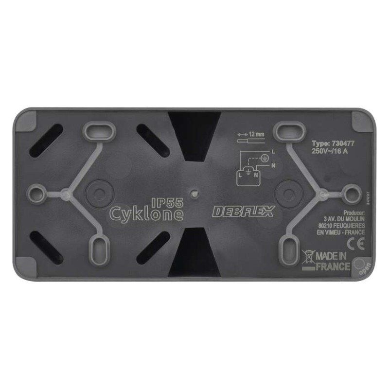 EMOS Cyklone zásuvka dvojnásobná IP55