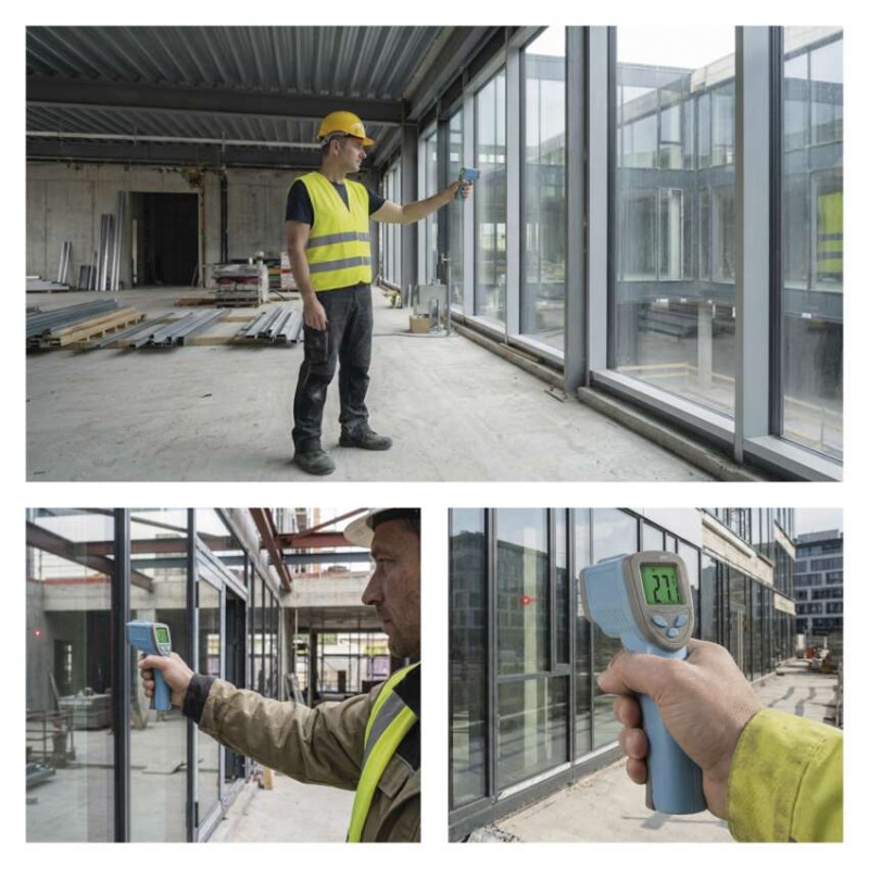 Infrasarkanais digitālais termometrs, bezkontakta