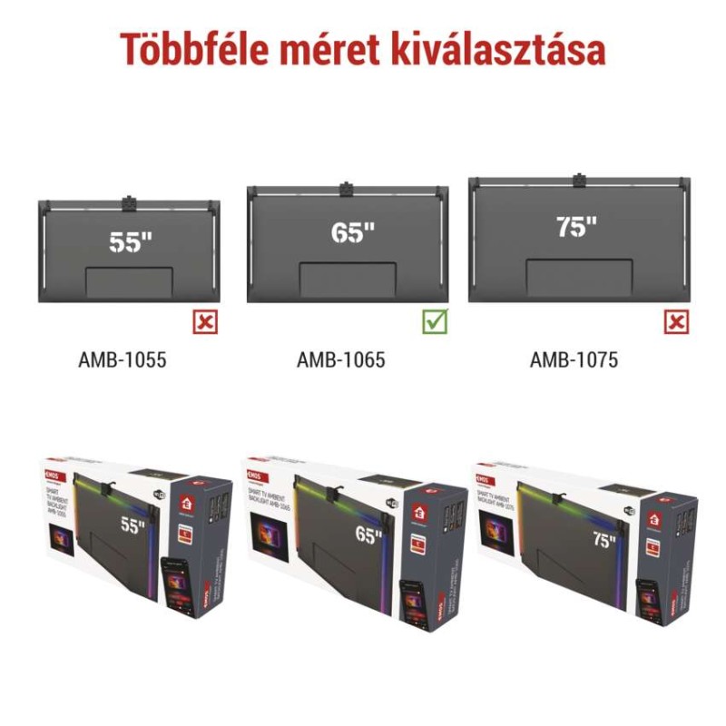 GoSmart Ambient LED RGB világítás TV-hez 65“ (164 cm)