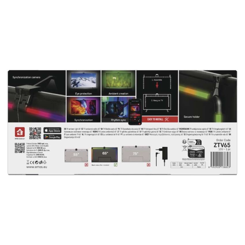 GoSmart Oświetlenie Ambilight LED RGB do TV 65“ (164 cm)