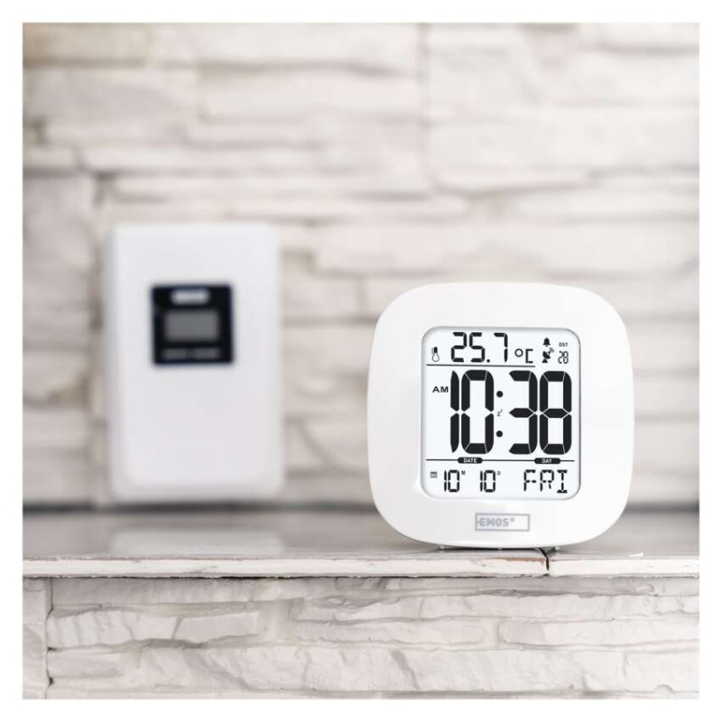 Digitālais termometrs, bezvadu sensors, modinātājs, datums E0127