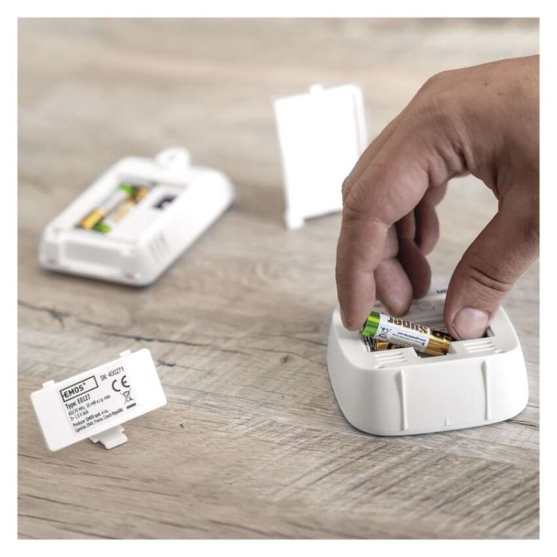 Digitālais termometrs, bezvadu sensors, modinātājs, datums E0127