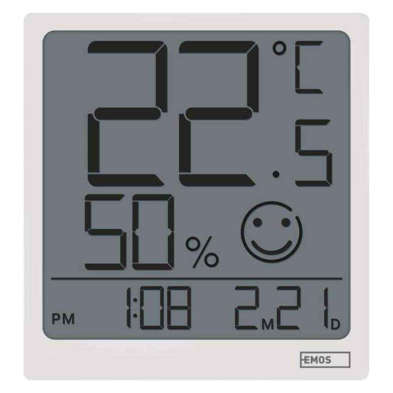 Digitālais termometrs ar mitruma mērītāju, bezvadu sensors, datums E0522