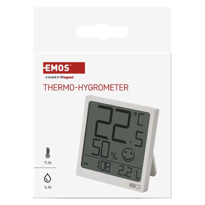 Digitālais termometrs ar mitruma mērītāju, bezvadu sensors, datums E0522