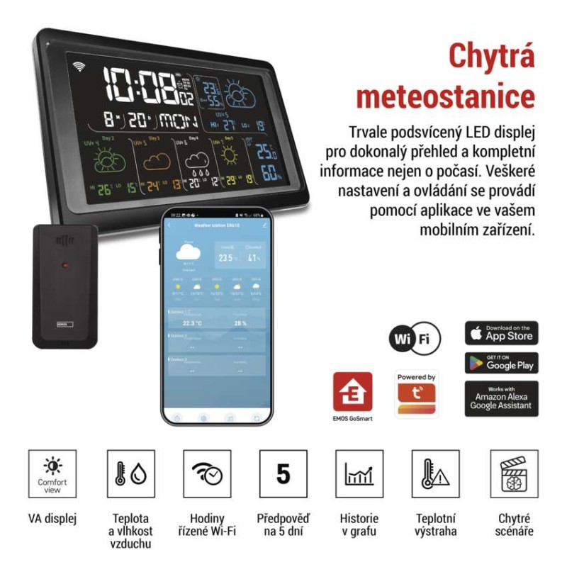 GoSmart Bezdrátová meteostanice E8610 s WiFi