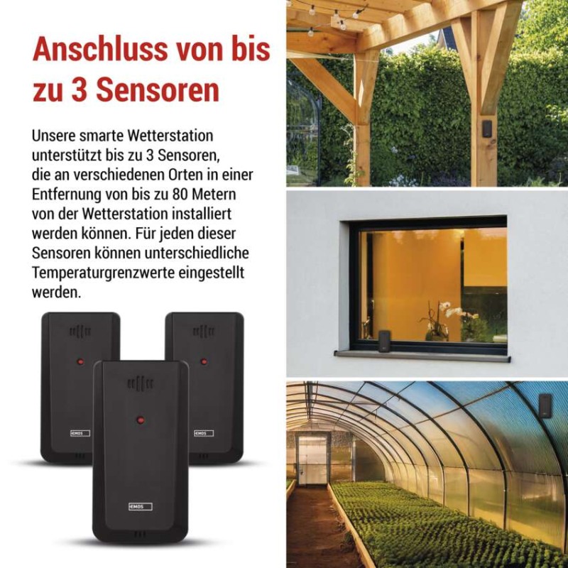 GoSmart Drahtlose Wetterstation E8610 mit WiFi