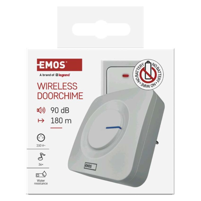 Bezbateriový domovní bezdrátový zvonek P5729 do zásuvky