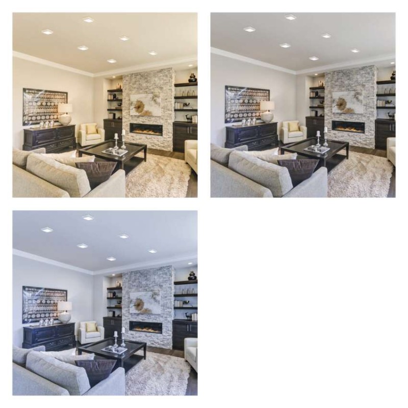 LED prisadené svietidlo, štvorec, biele, 7,6W, CCT