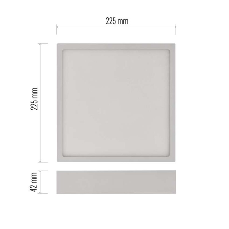 LED-valgusti NEXXO valge, 22,5 x 22,5 cm, 21 W, soe/neutraalne valge