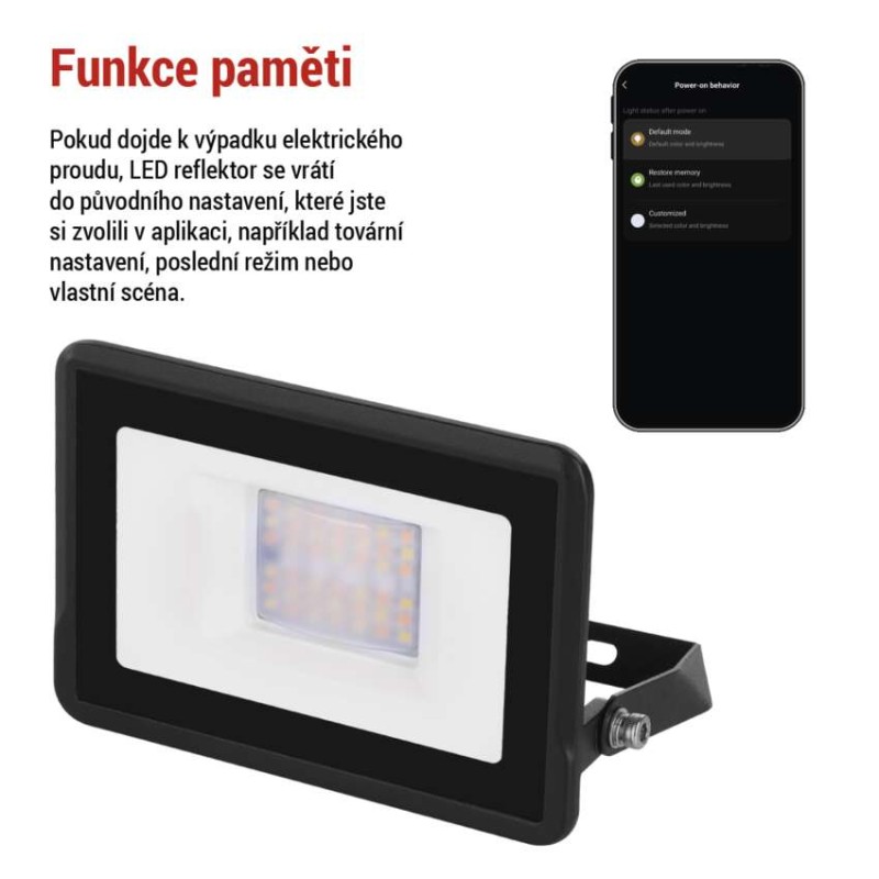 GOSMART LED reflektor 20W, 1720 lm, RGB+CCT, IP65