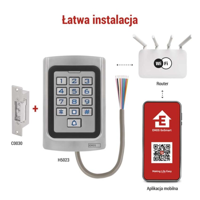 GoSmart Klawiatura kodowa IP-006AX, WiFi