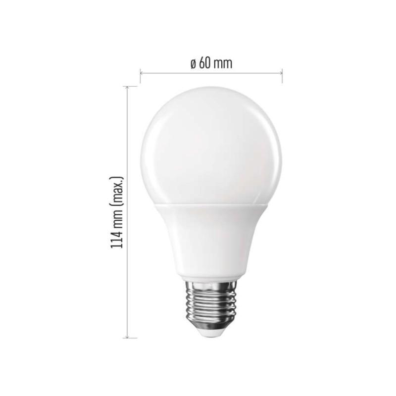 LED izzó Basic A60 / E27 / 11W (75 W) / 1055 lm / Meleg fehér