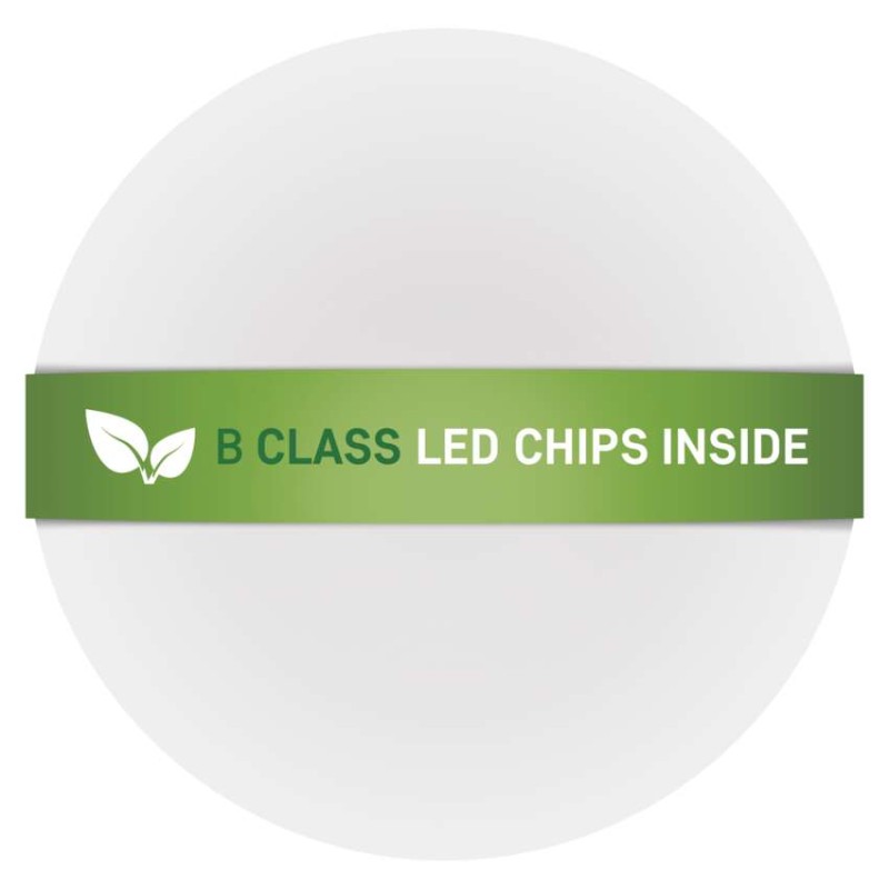 LED griestu gaismeklis TIVI, B CLASS, apaļš balts 8,6W, IP44, Silti balta