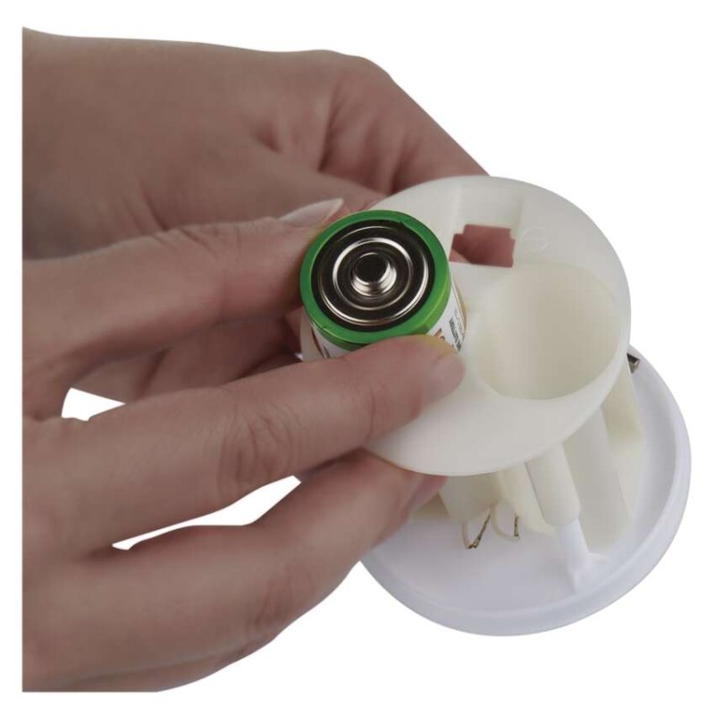 LED nagrobna sveča rdeča, 2x C, zunanja in notranja, topla bela, časovnik