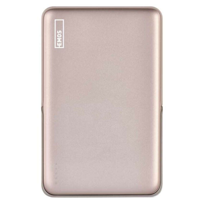 Power bank EMOS WI 1031, 10 000 mAh, 20 W + wireless, ružovo-zlatá