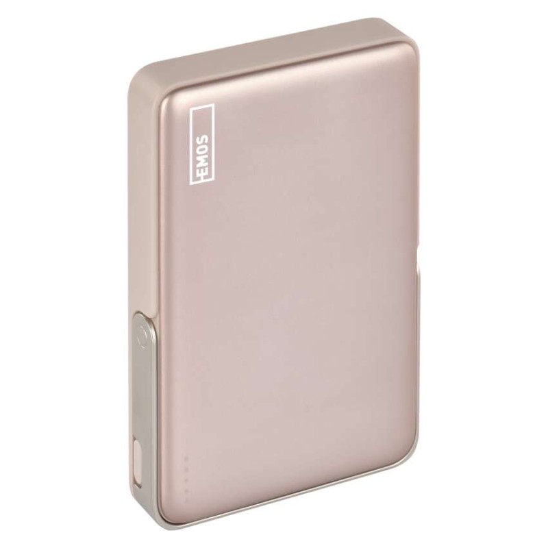 Power bank EMOS WI 1031, 10 000 mAh, 20 W + wireless, ružovo-zlatá