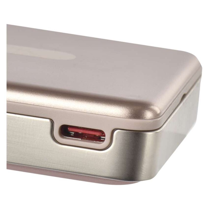 Power bank EMOS WI 1031, 10 000 mAh, 20 W + wireless, ružovo-zlatá
