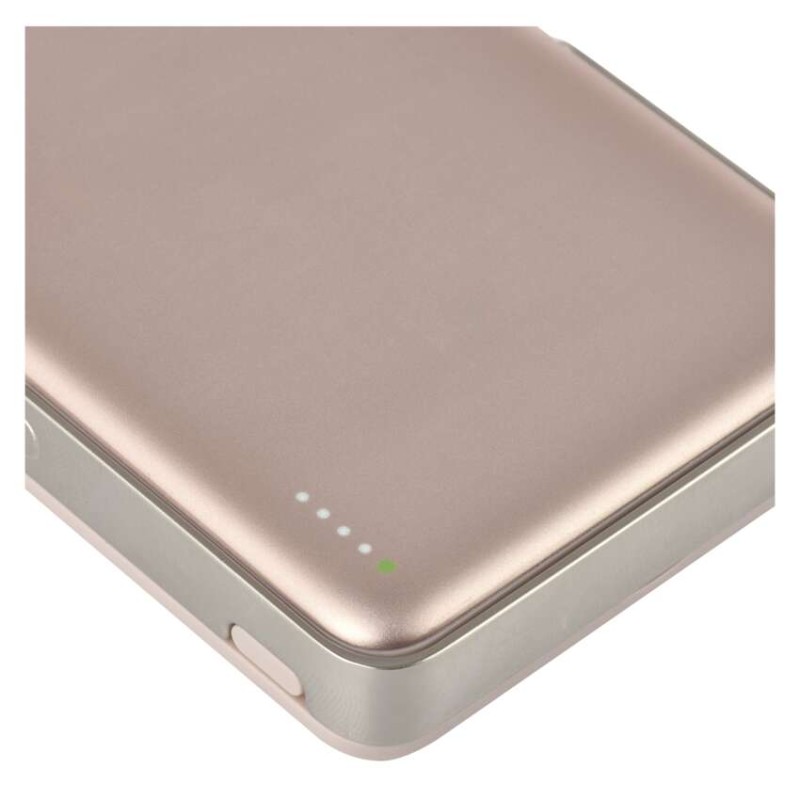 Power bank EMOS WI 1031, 10 000 mAh, 20 W + wireless, ružovo-zlatá
